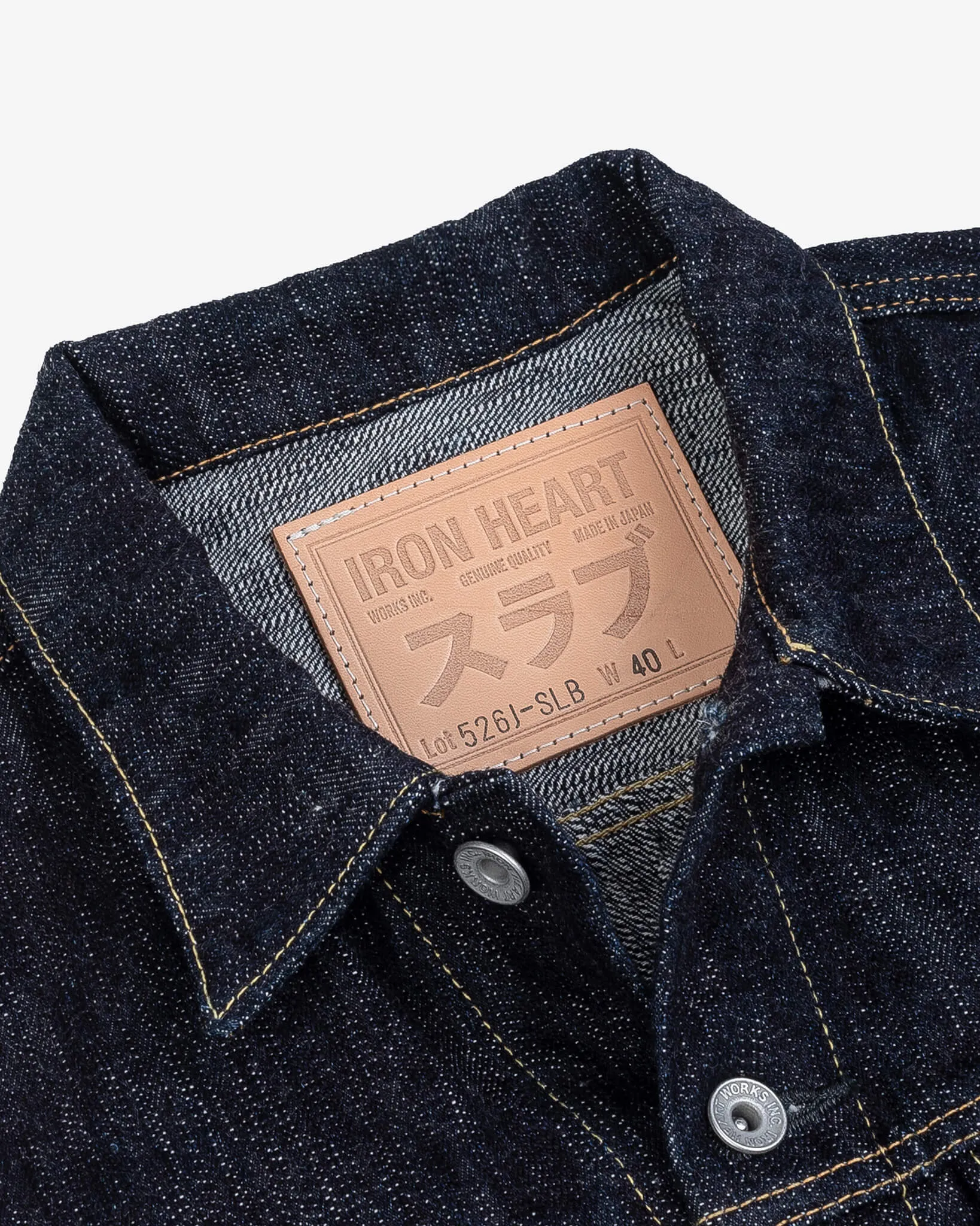 Iron Heart - 16oz Slubby Selvedge Denim Type III Jacket - Indigo sold by Dutil Denim product image thumbnail 5