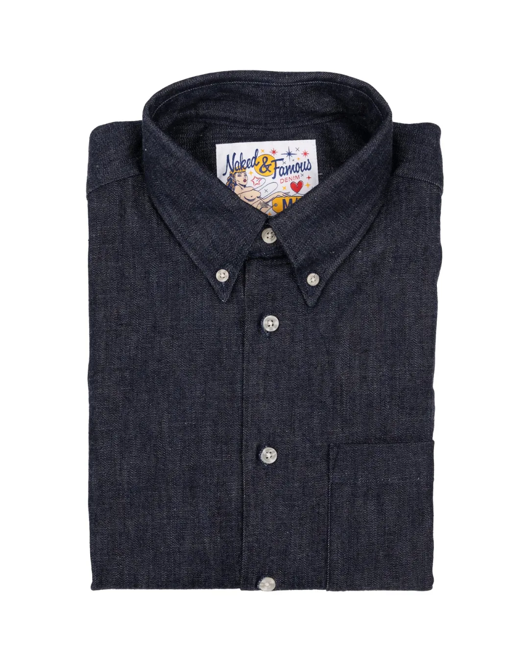 Naked & Famous - Easy Shirt - 10oz Rinsed Denim Indigo sold by Dutil Denim