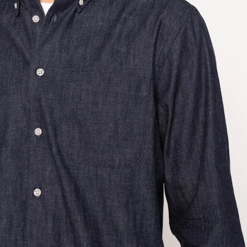 Naked & Famous - Easy Shirt - 10oz Rinsed Denim Indigo sold by Dutil Denim product image thumbnail 5