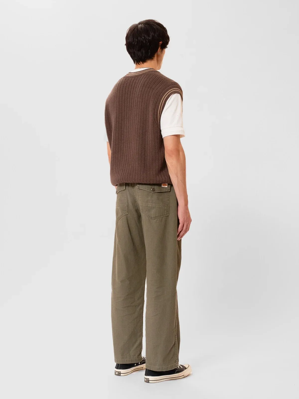 Nudie Jeans - Sverre Knitted Vest - Brownmelange sold by Dutil Denim product image thumbnail 5