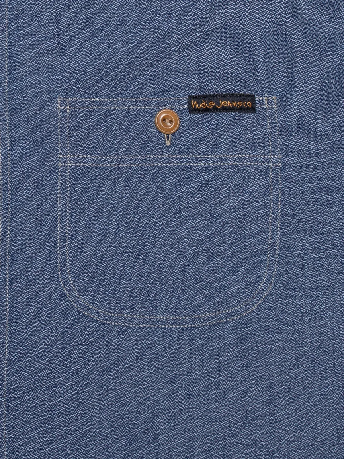 Nudie Jeans - Julian Chambray Worker Shirt - Indigo sold by Dutil Denim product image thumbnail 3