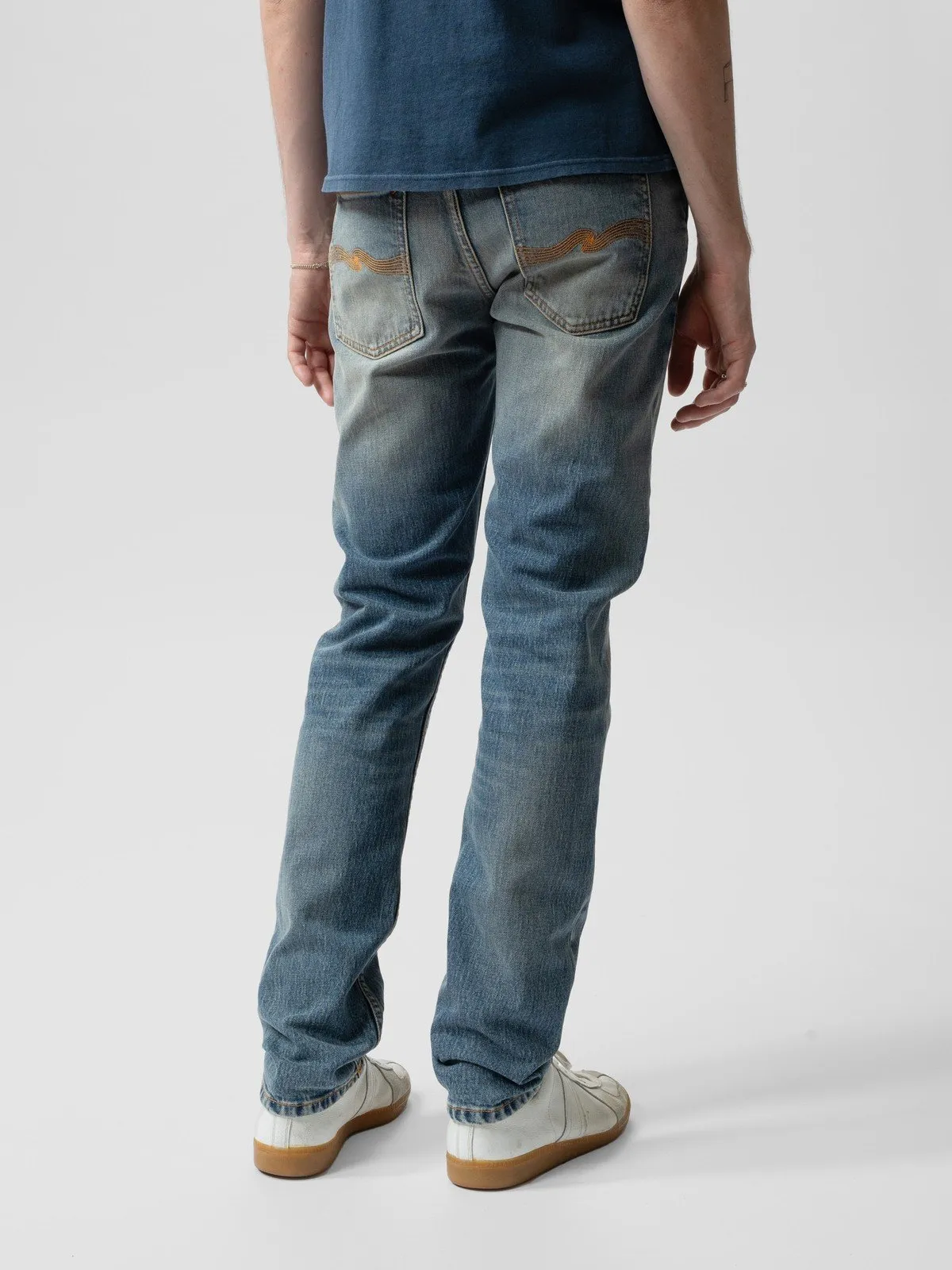 Nudie Jeans - Solid Ollie - Blue Clay sold by Dutil Denim product image thumbnail 2