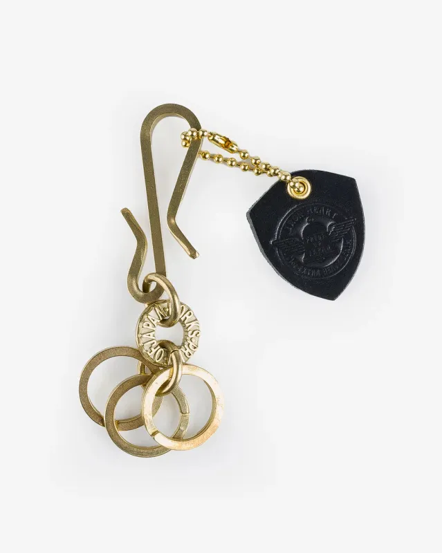 Iron Heart - Key Hook with Rings - Brass sold by Dutil Denim