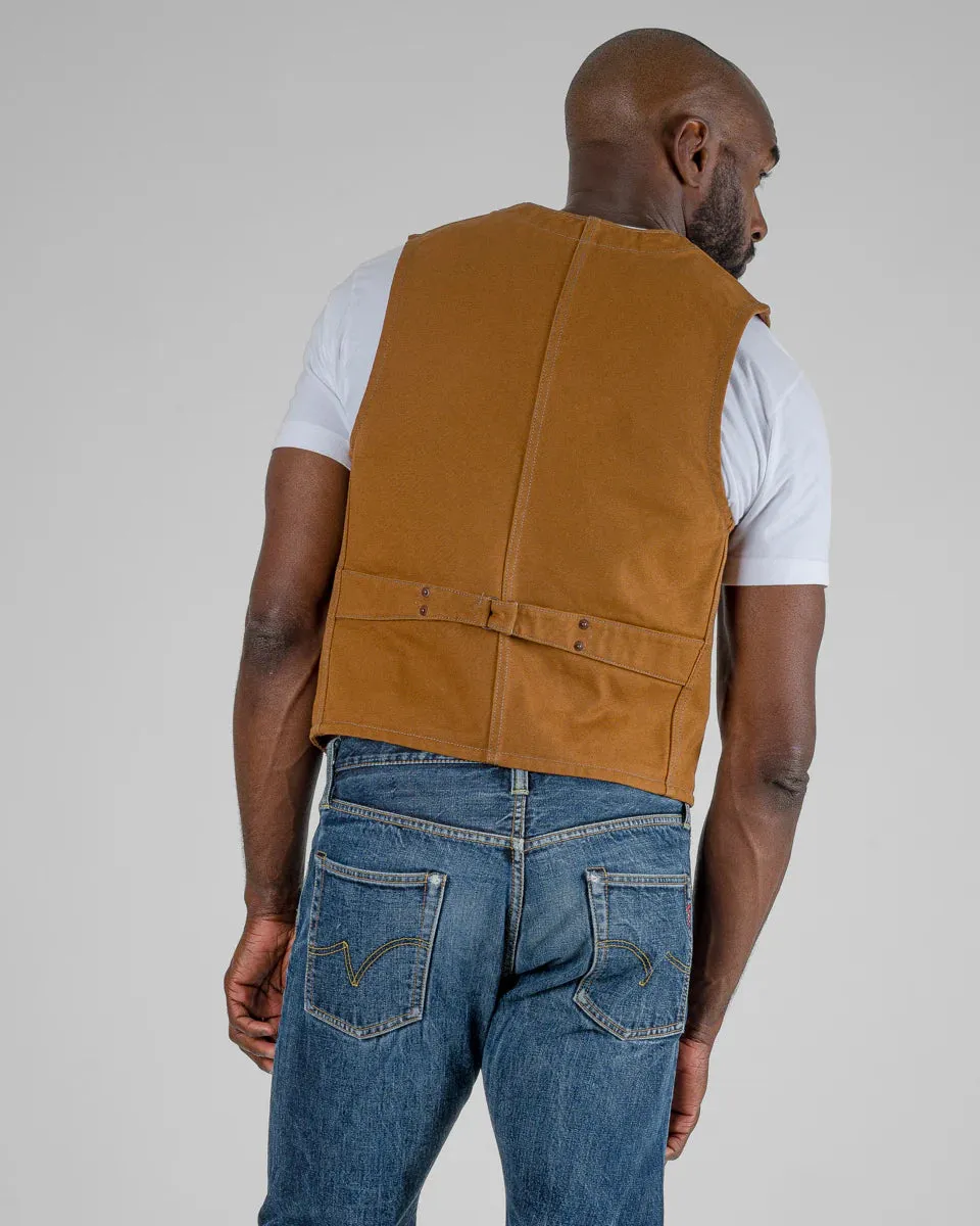 Iron Heart - 17oz Cotton Duck Work Vest - Brown sold by Dutil Denim product image thumbnail 2