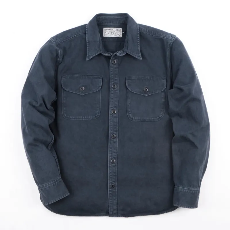 Freenote - Utility Shirt - Navy sold by Dutil Denim