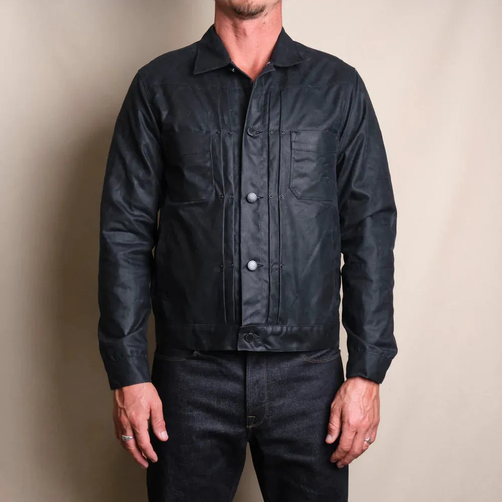 Freenote - Riders Jacket - RJ1 Waxed Black (Purple Lining) sold by Dutil Denim product image thumbnail 4