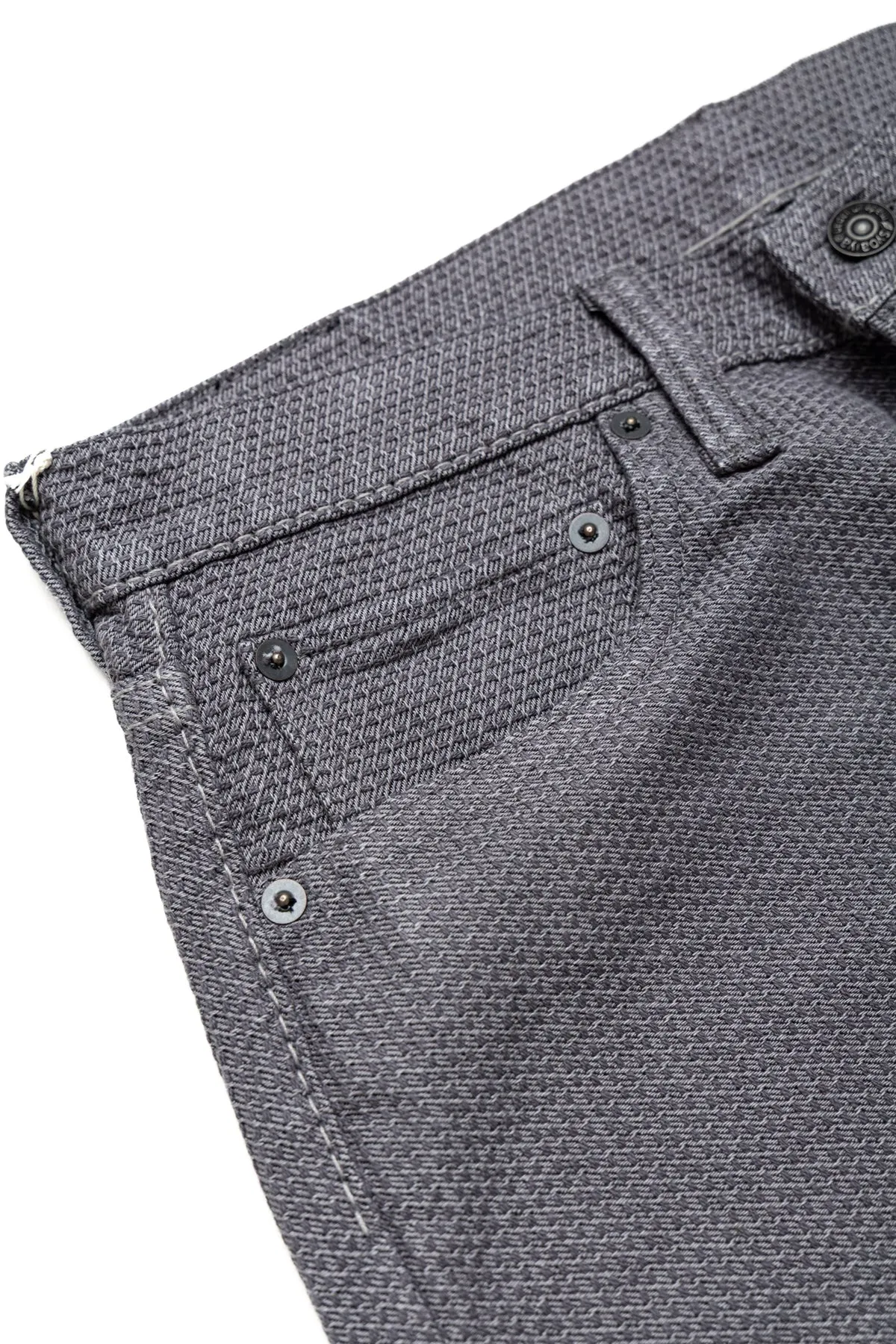 Pure Blue Japan - 1178-GRY - Sashiko 5 Pockets Pants - Regular straight sold by Dutil Denim product image thumbnail 4