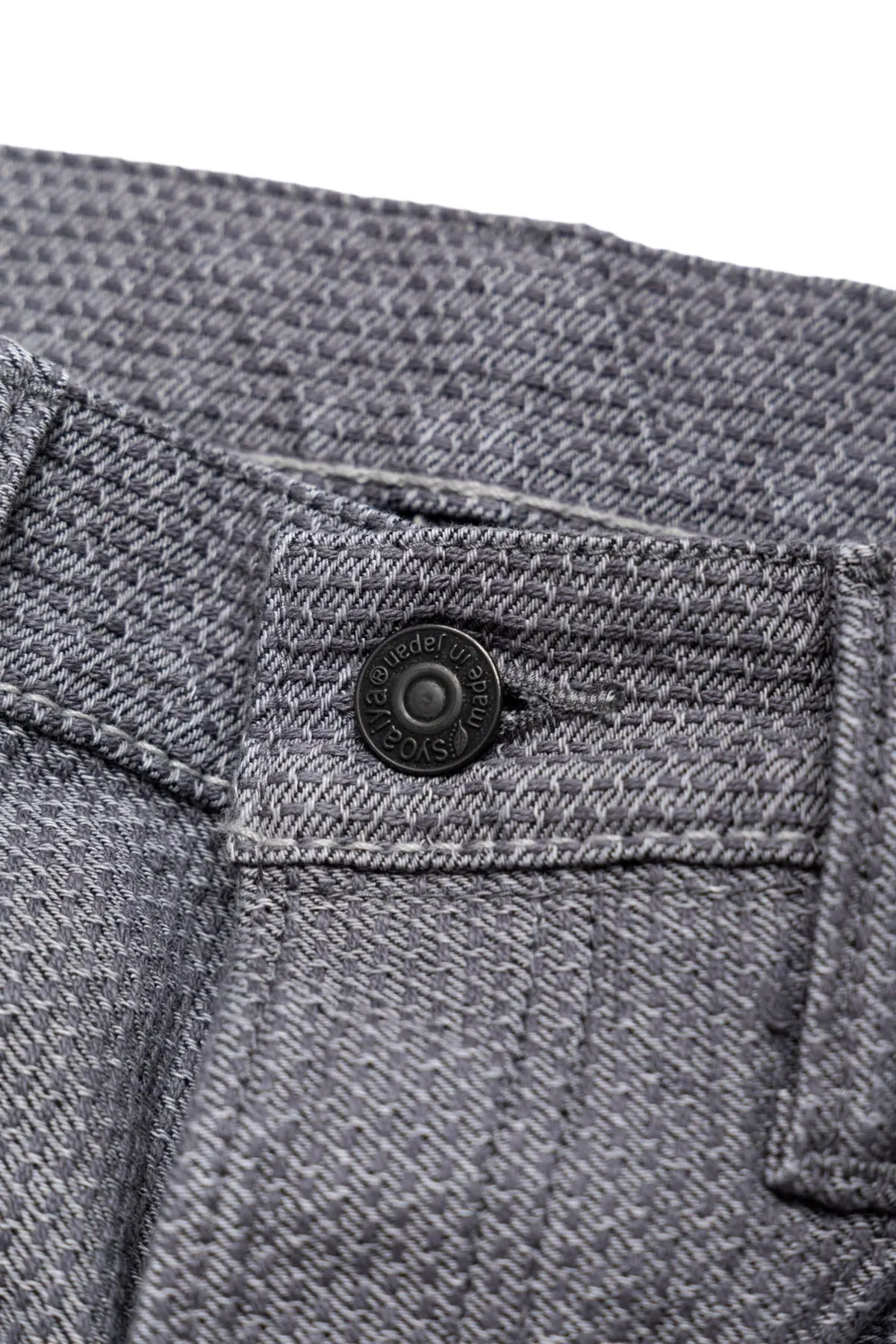 Pure Blue Japan - 1178-GRY - Sashiko 5 Pockets Pants - Regular straight sold by Dutil Denim product image thumbnail 5