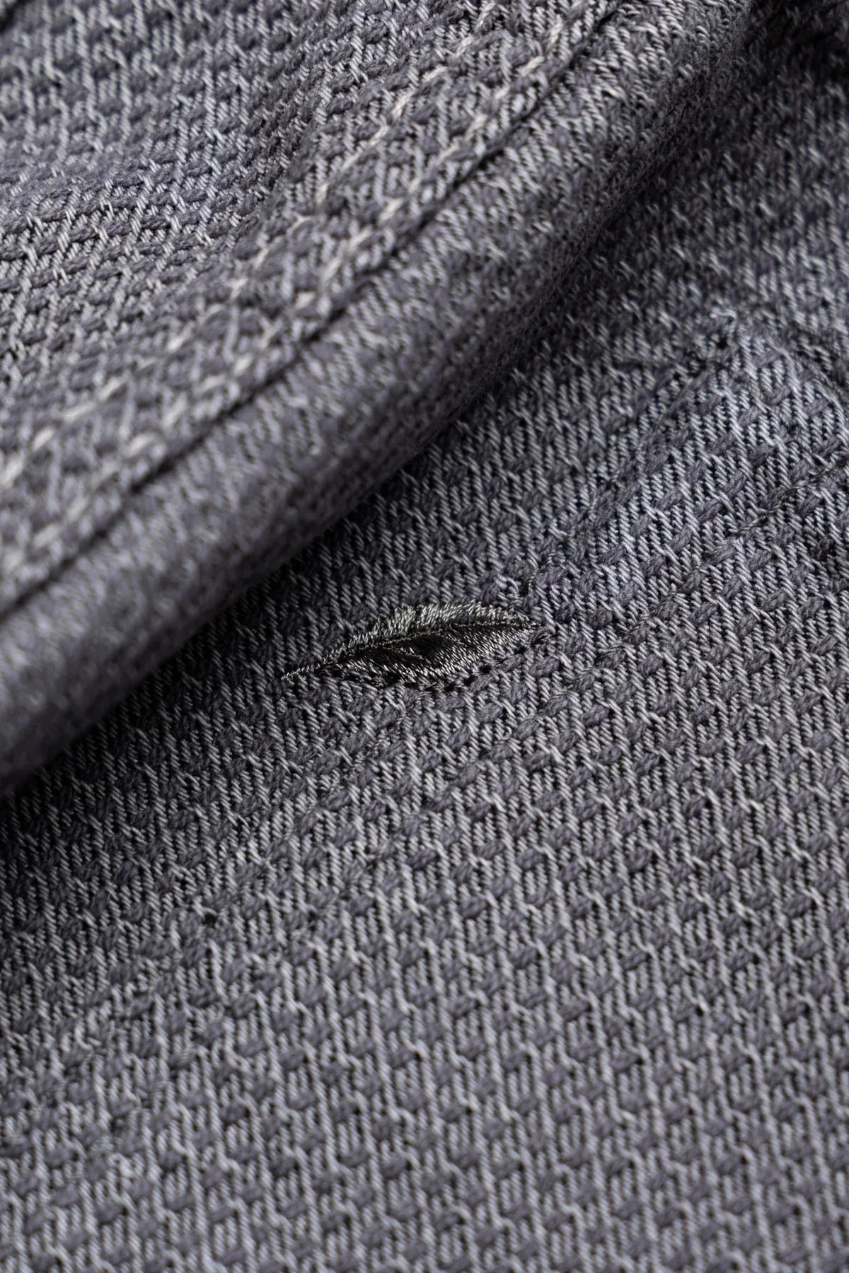 Pure Blue Japan - 1178-GRY - Sashiko 5 Pockets Pants - Regular straight sold by Dutil Denim product image thumbnail 3