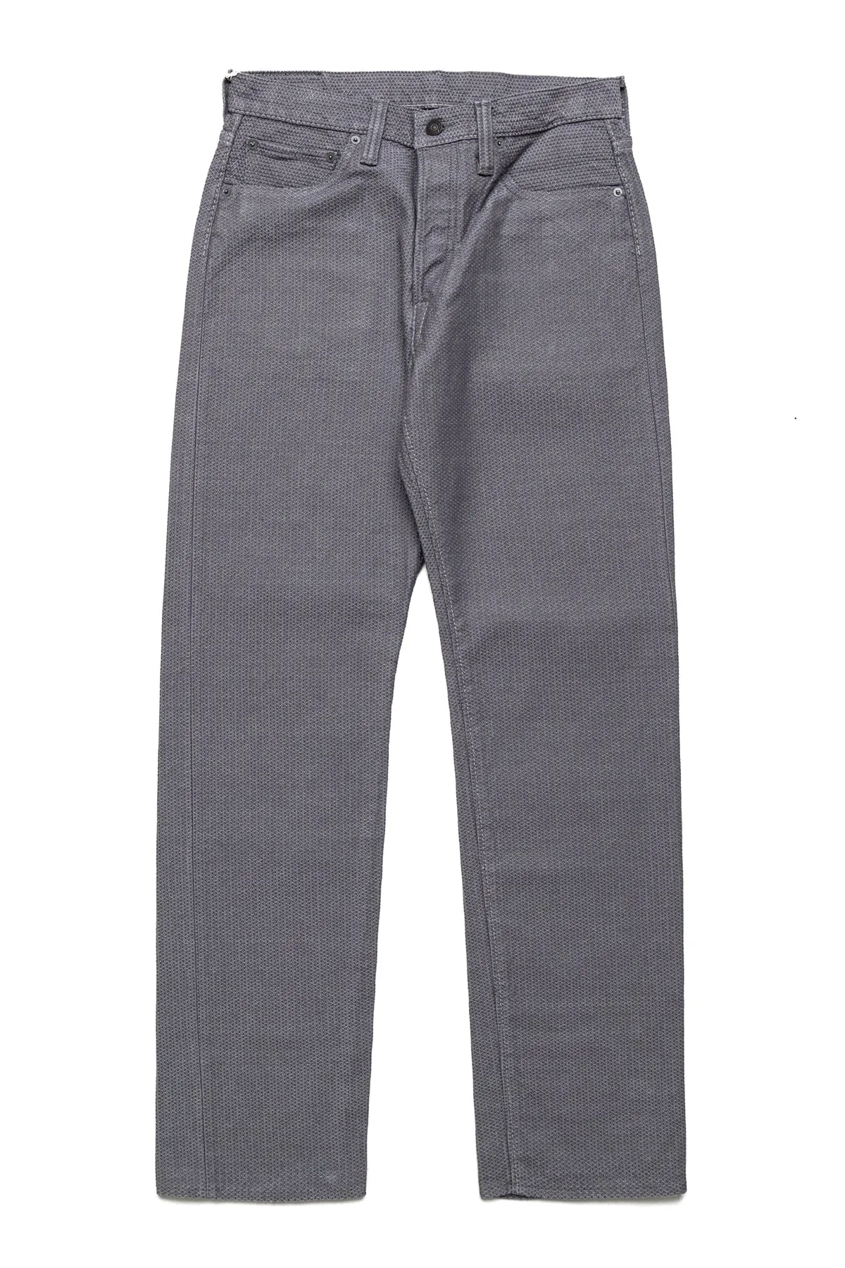 Pure Blue Japan - 1178-GRY - Sashiko 5 Pockets Pants - Regular straight sold by Dutil Denim