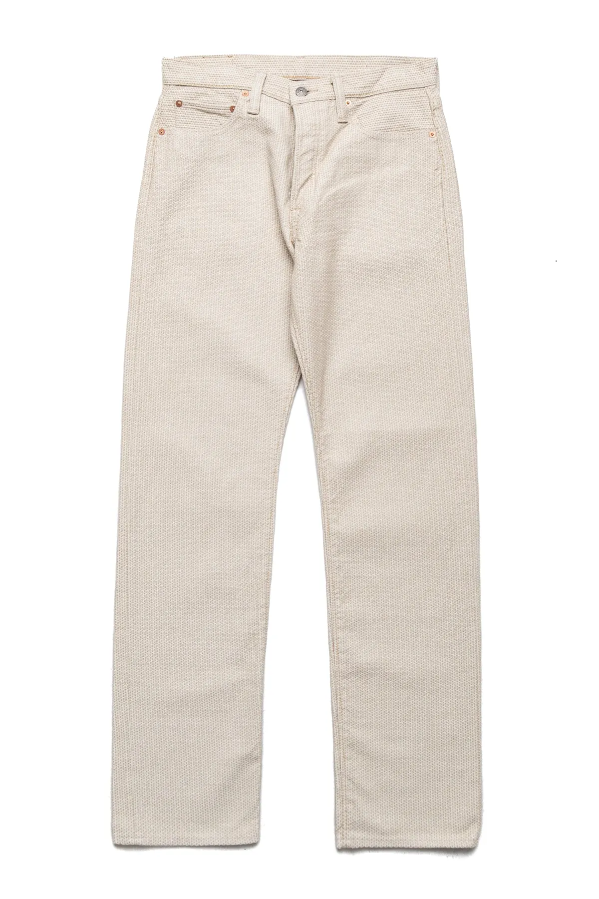 Pure Blue Japan - 1178-IV - Sashiko 5 Pockets Pants - Regular Straight sold by Dutil Denim