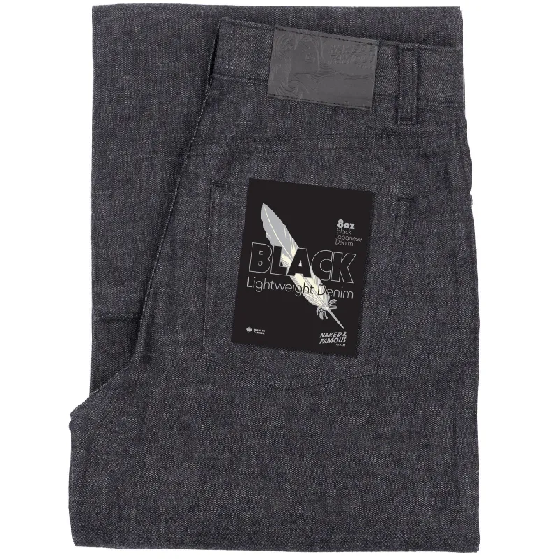 Naked & Famous - Wide Wild West - Black Lightweight sold by Dutil Denim