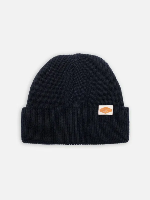 Nudie Jeans - Cotton Ribbed Beanie - Blueberry sold by Dutil Denim