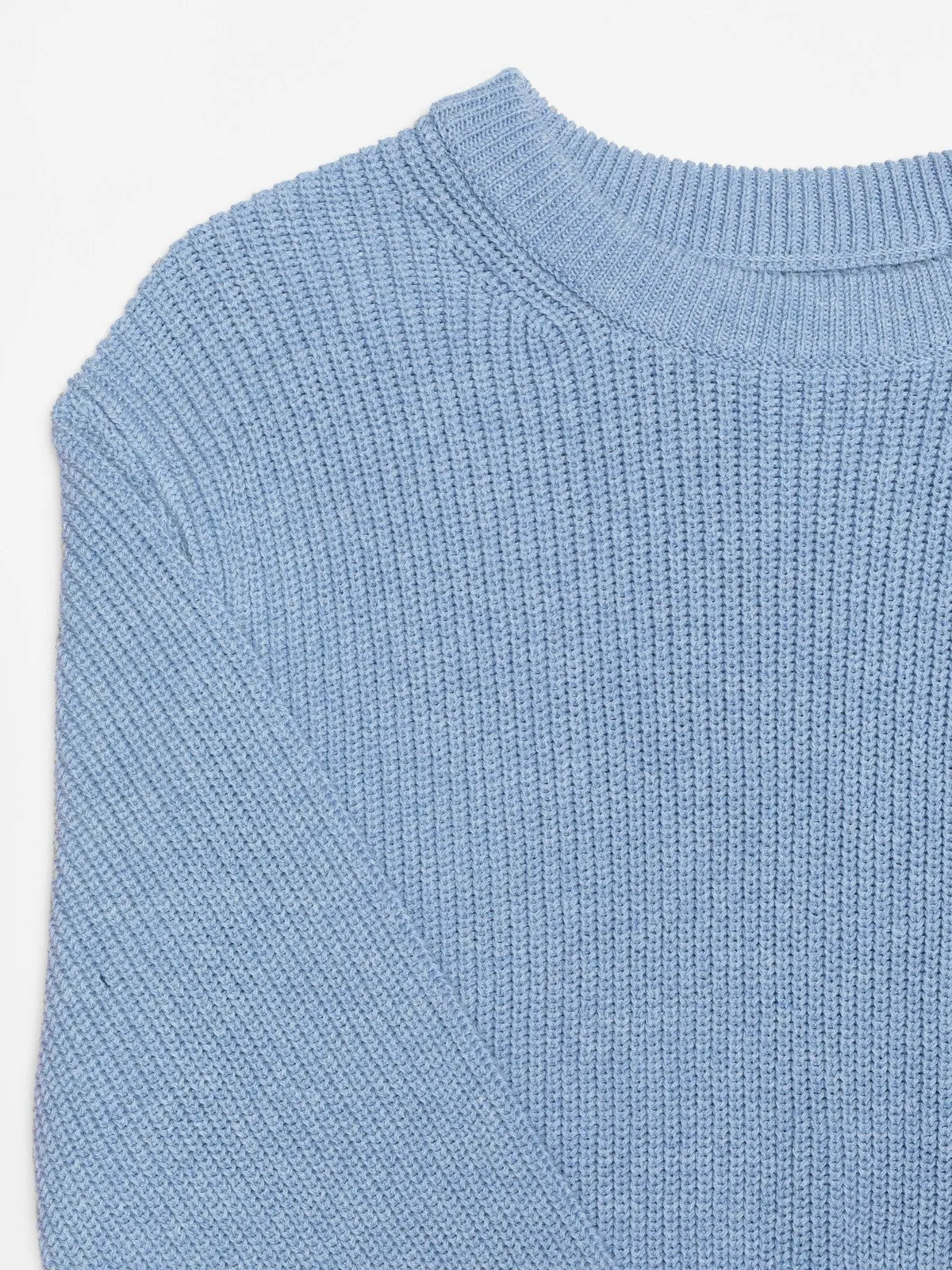 Nudie Jeans - August Rib Cotton Sweater - Bluemelange sold by Dutil Denim product image thumbnail 2