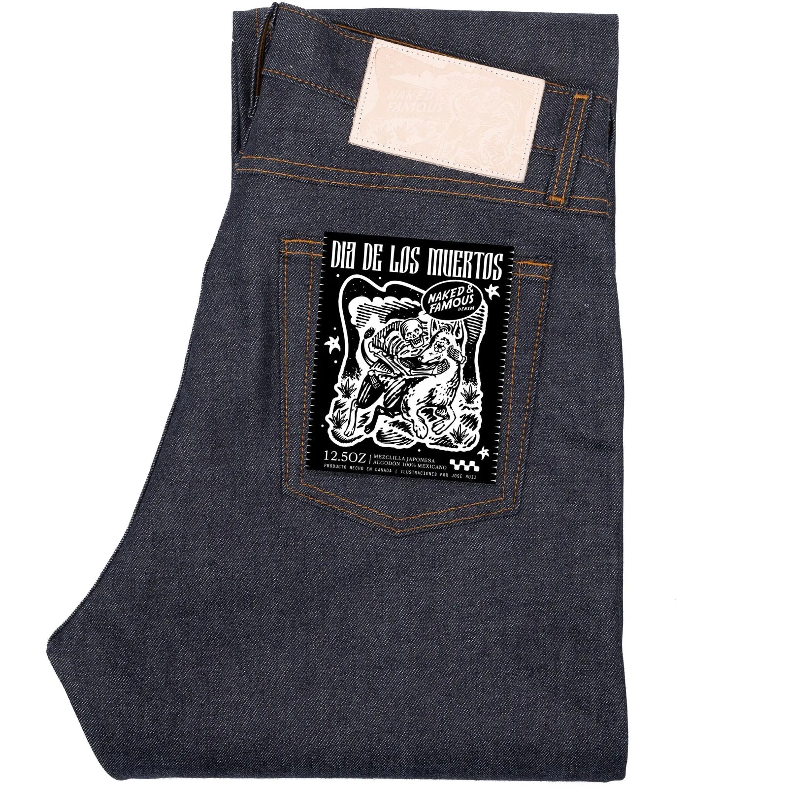 Naked & Famous - True Guy - Dia De Los Muertos Selvedge sold by Dutil Denim