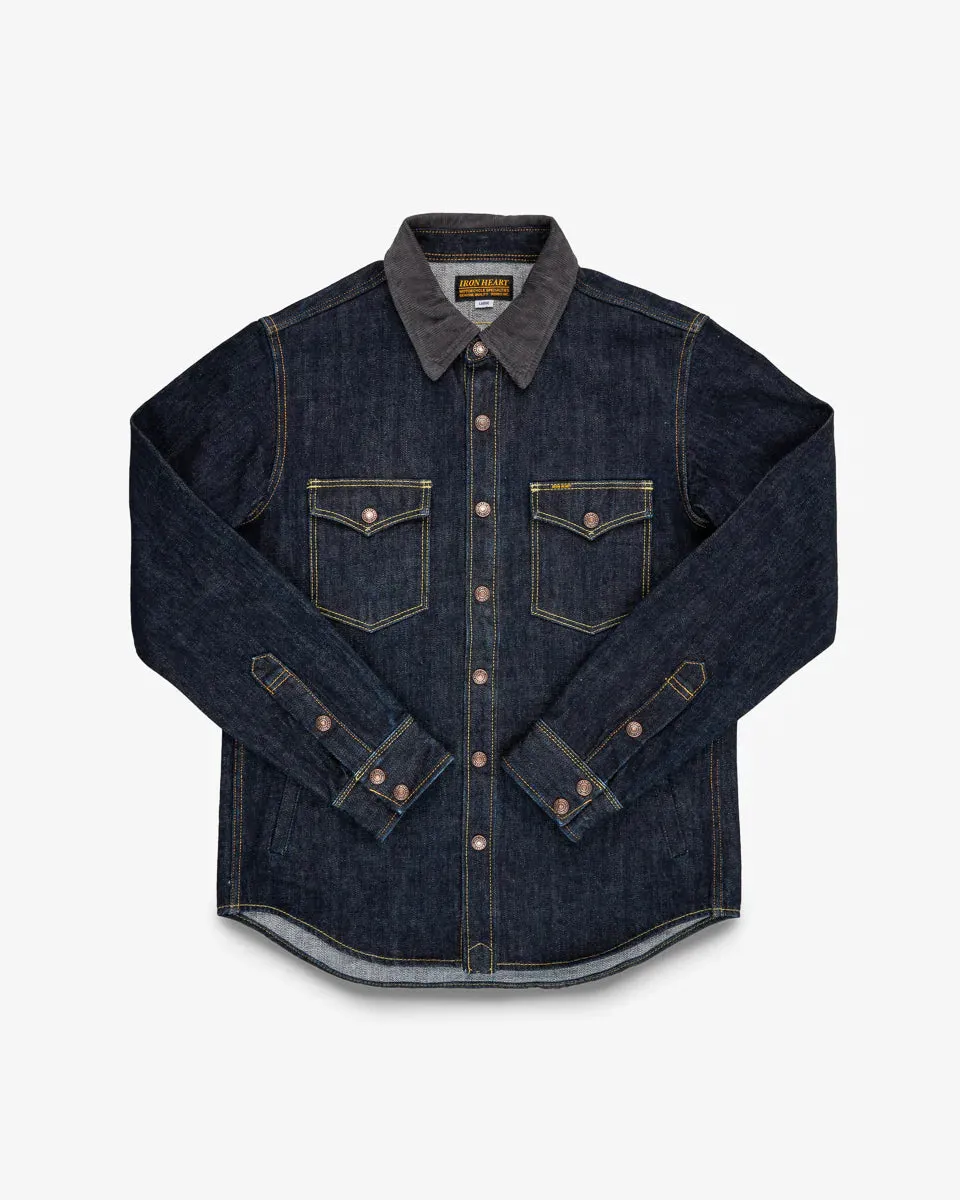 Iron Heart - 16oz Selvedge Denim CPO Shirt - Indigo sold by Dutil Denim