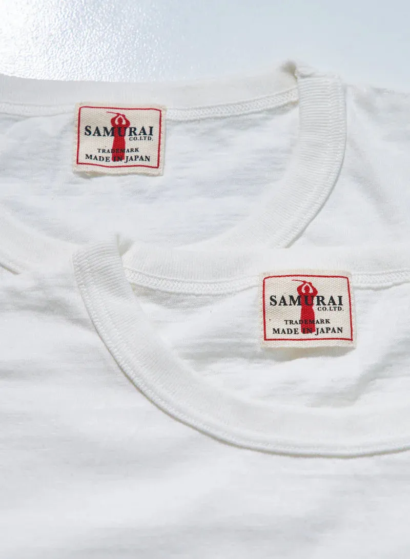 Samurai - 2 Pack White Loopwheel Tee -SJ2PST sold by Dutil Denim product image thumbnail 2