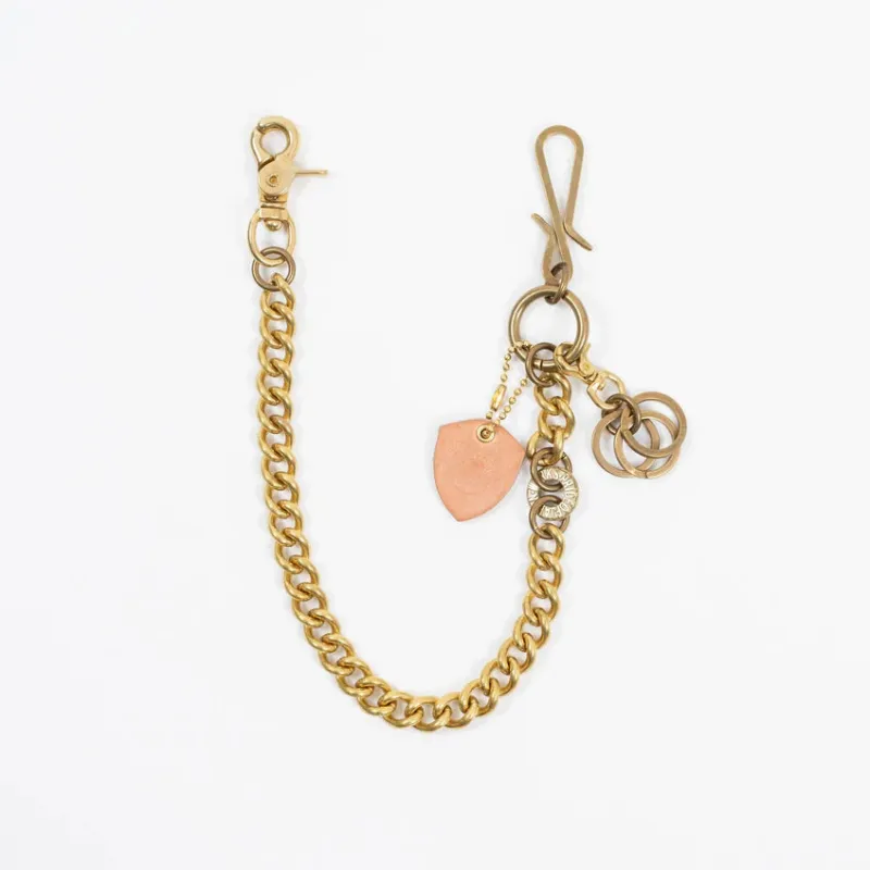 Iron Heart - Wallet Chain with Hook and Rings - Brass sold by Dutil Denim
