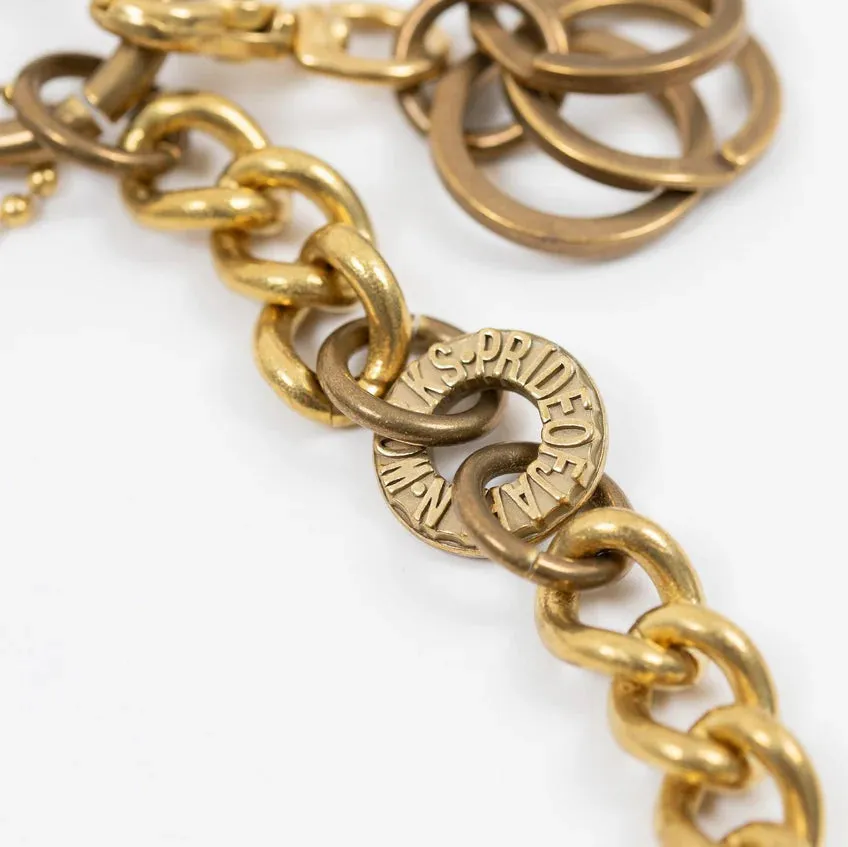 Iron Heart - Wallet Chain with Hook and Rings - Brass sold by Dutil Denim product image thumbnail 2