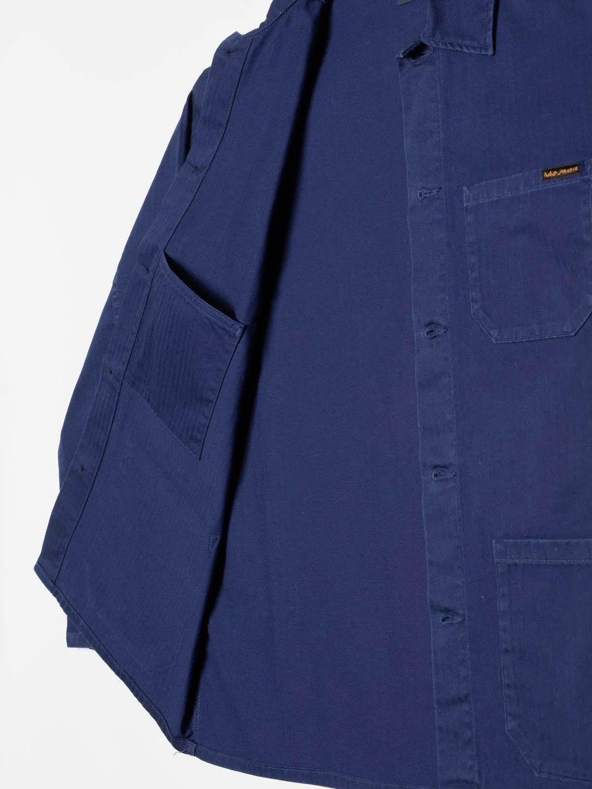 Nudie Jeans - Buddy Chore Jacket - Deep Blue Herringbone sold by Dutil Denim product image thumbnail 2