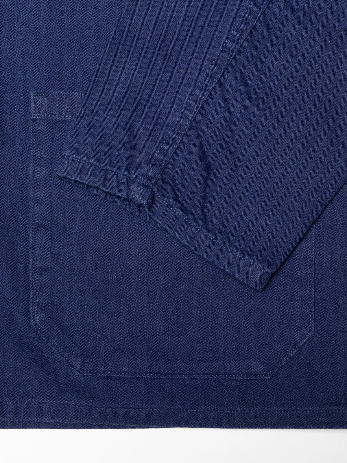 Nudie Jeans - Buddy Chore Jacket - Deep Blue Herringbone sold by Dutil Denim product image thumbnail 5