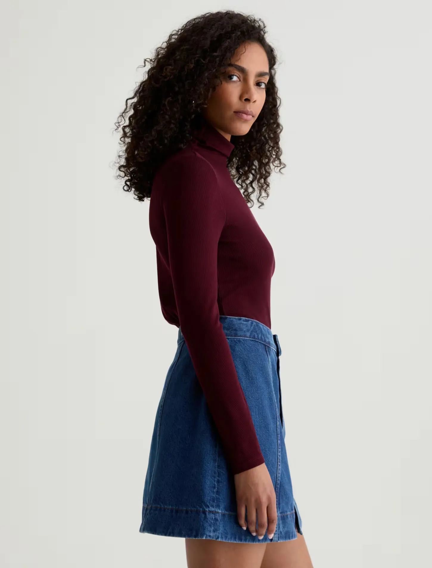 AG - Chels Turtleneck - Winery sold by Dutil Denim product image thumbnail 4
