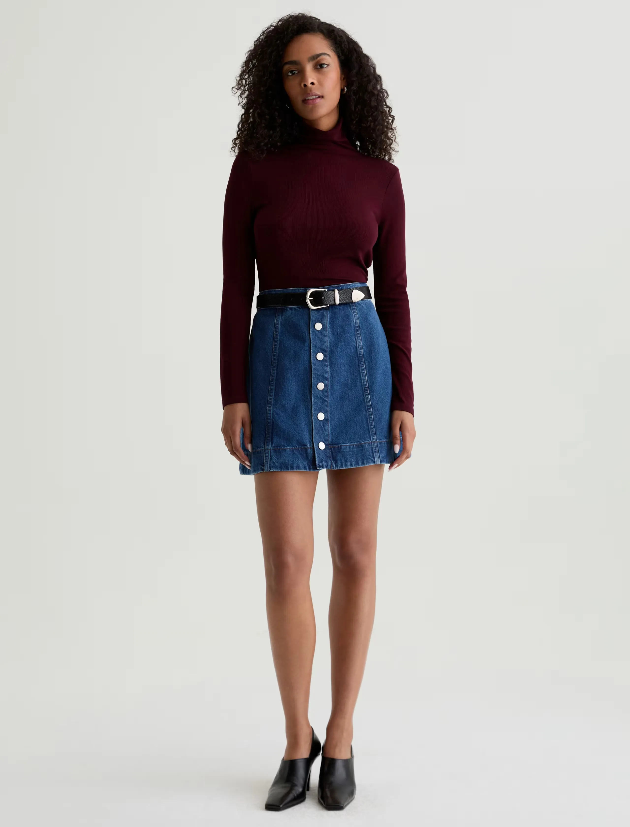 AG - Chels Turtleneck - Winery sold by Dutil Denim product image thumbnail 5