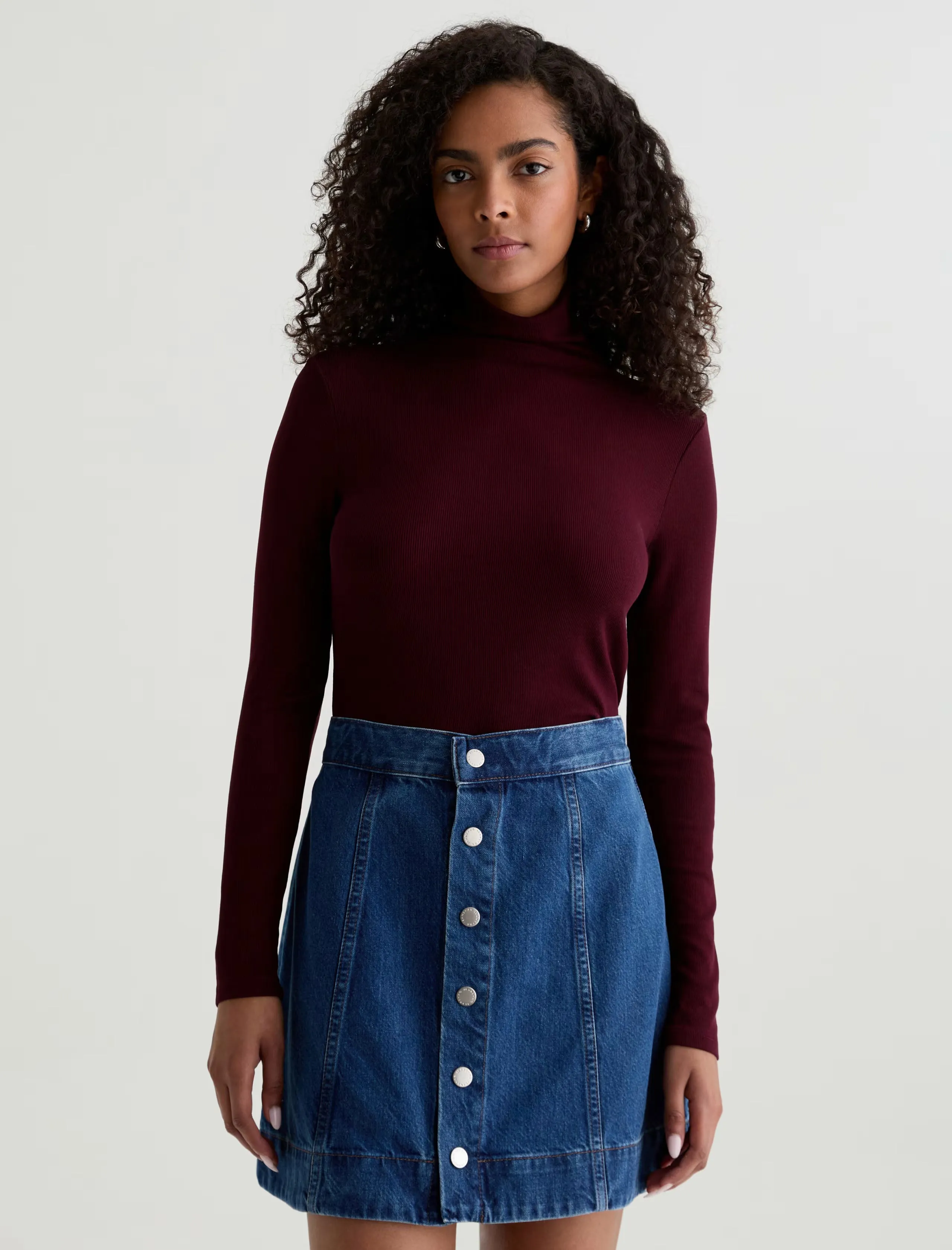 AG - Chels Turtleneck - Winery sold by Dutil Denim product image thumbnail 2