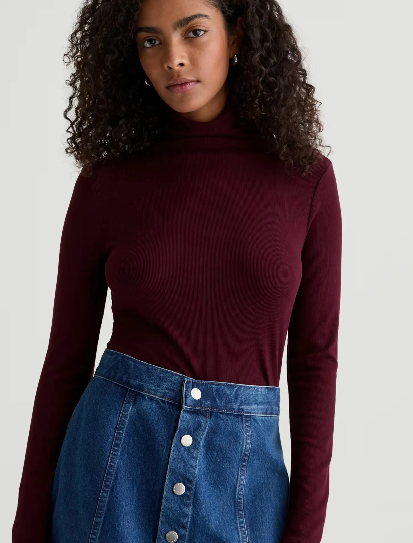 AG - Chels Turtleneck - Winery sold by Dutil Denim product image thumbnail 3