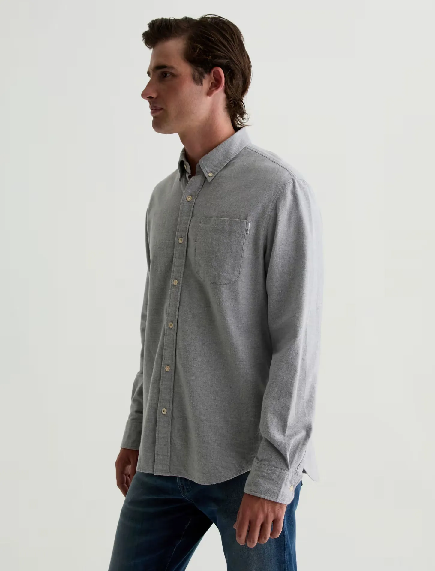AG - Aiden Dress Shirt - Heather Grey sold by Dutil Denim product image thumbnail 5