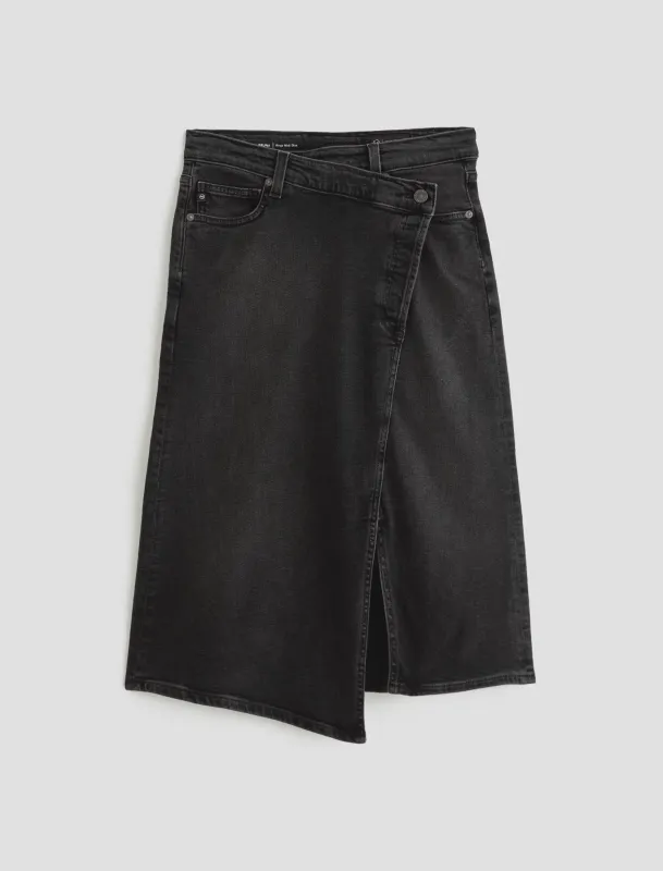 AG - Bruna Midi Wrap Skirt - Nebula sold by Dutil Denim