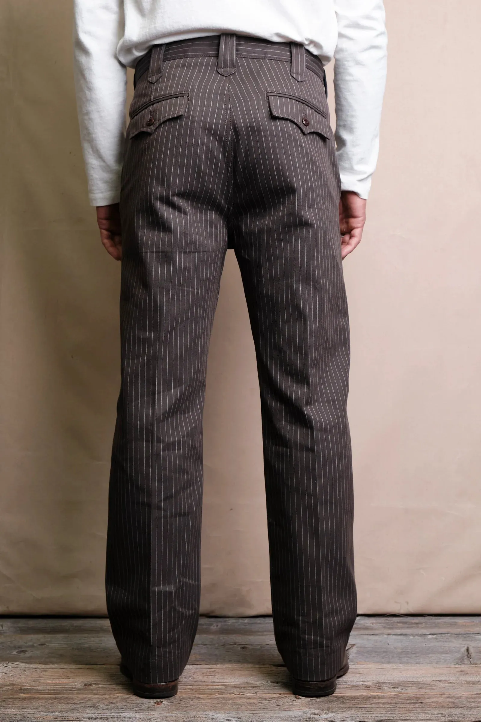Freenote - Duster Pant - Brown Stripe sold by Dutil Denim product image thumbnail 2