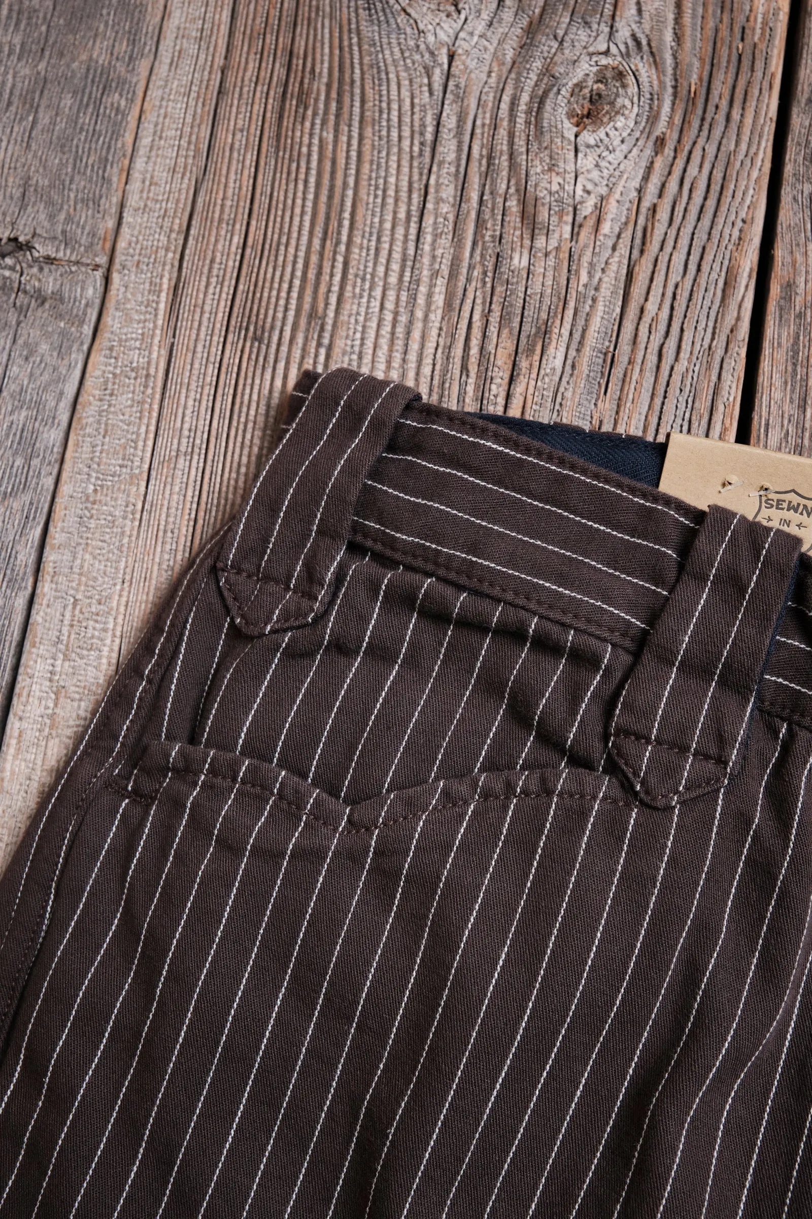 Freenote - Duster Pant - Brown Stripe sold by Dutil Denim product image thumbnail 3