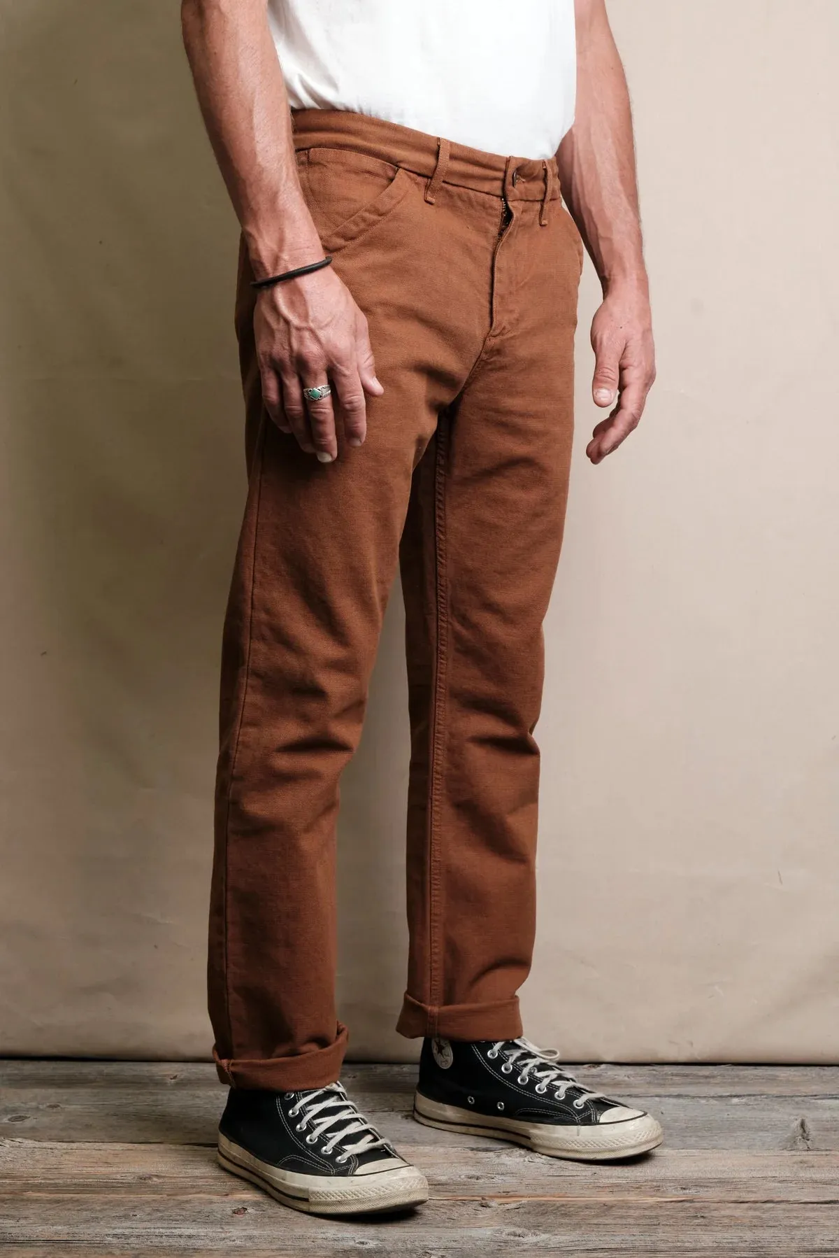 Freenote - Workers Chino Slim Straight - 14oz Rust sold by Dutil Denim product image thumbnail 4