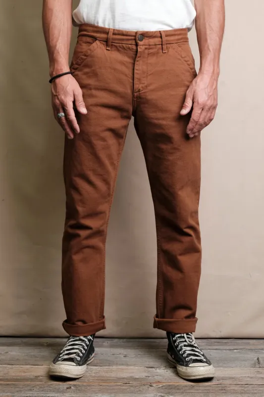 Freenote - Workers Chino Slim Straight - 14oz Rust sold by Dutil Denim