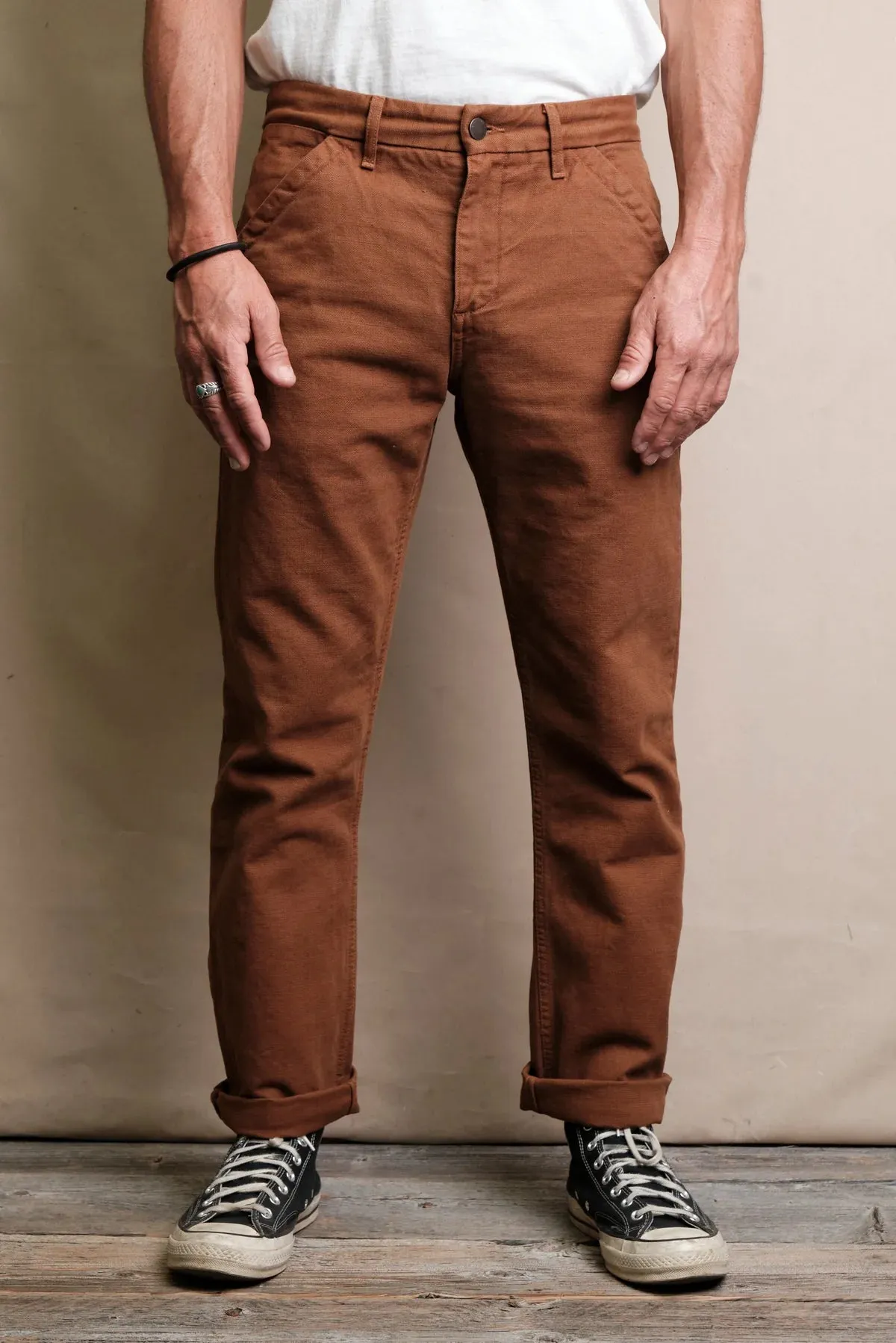 Freenote - Workers Chino Slim Straight - 14oz Rust sold by Dutil Denim