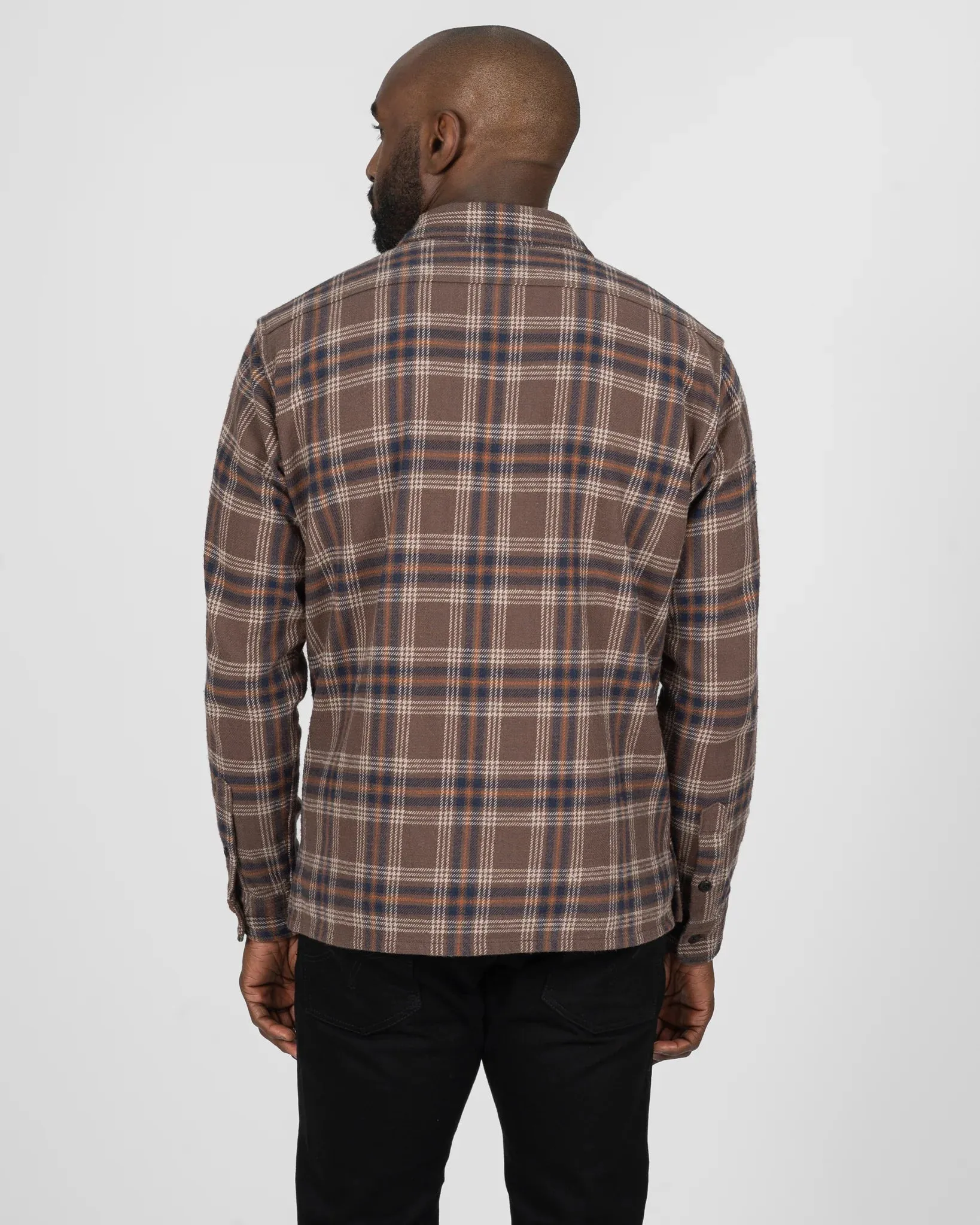 Iron Heart - Slubby H.F. Check Work Overshirt - Brown sold by Dutil Denim product image thumbnail 4