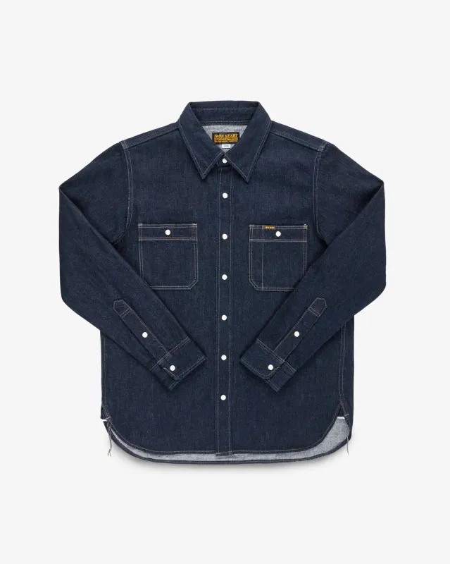 Iron Heart - 12oz Selvedge Denim Work Shirt With Snaps - Indigo sold by Dutil Denim