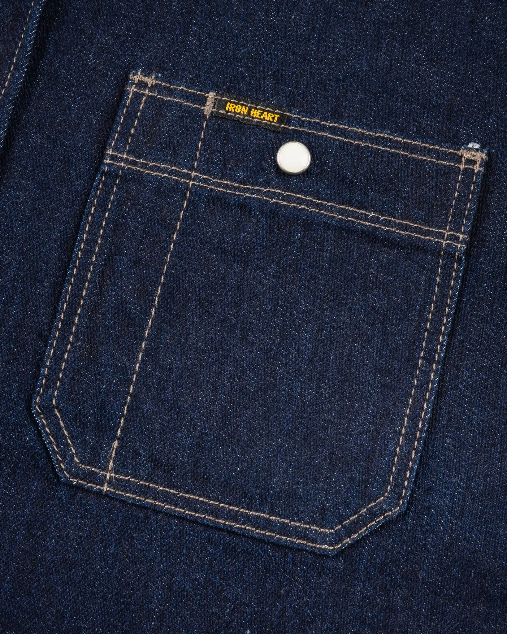 Iron Heart - 12oz Selvedge Denim Work Shirt With Snaps - Indigo sold by Dutil Denim product image thumbnail 5