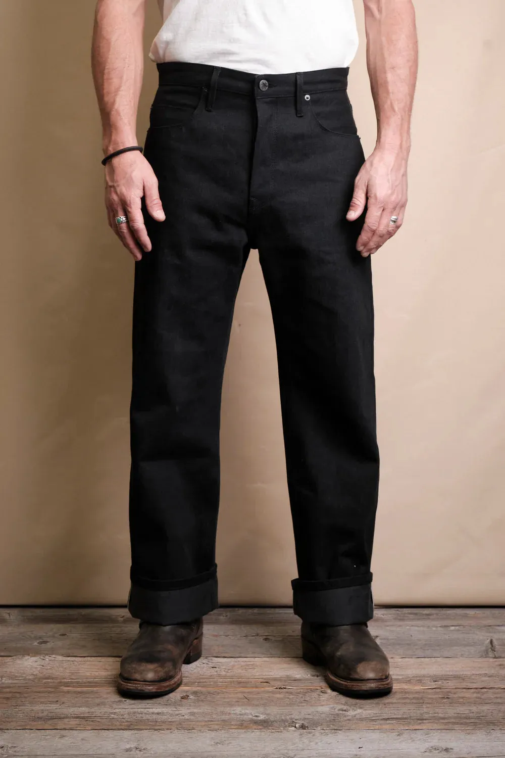 Freenote - Modesto - 14.25oz Black / Grey Denim sold by Dutil Denim