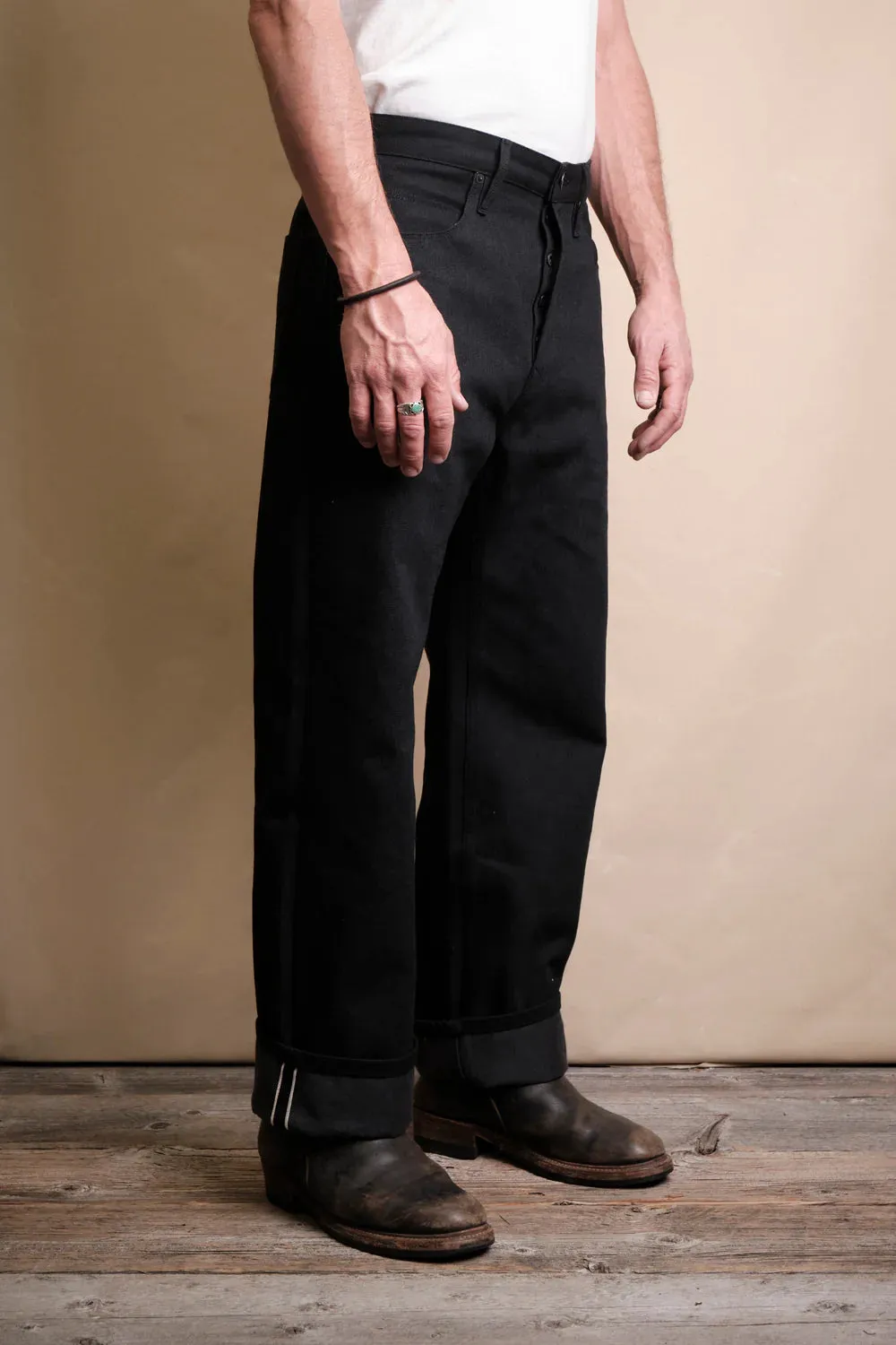 Freenote - Modesto - 14.25oz Black / Grey Denim sold by Dutil Denim product image thumbnail 2