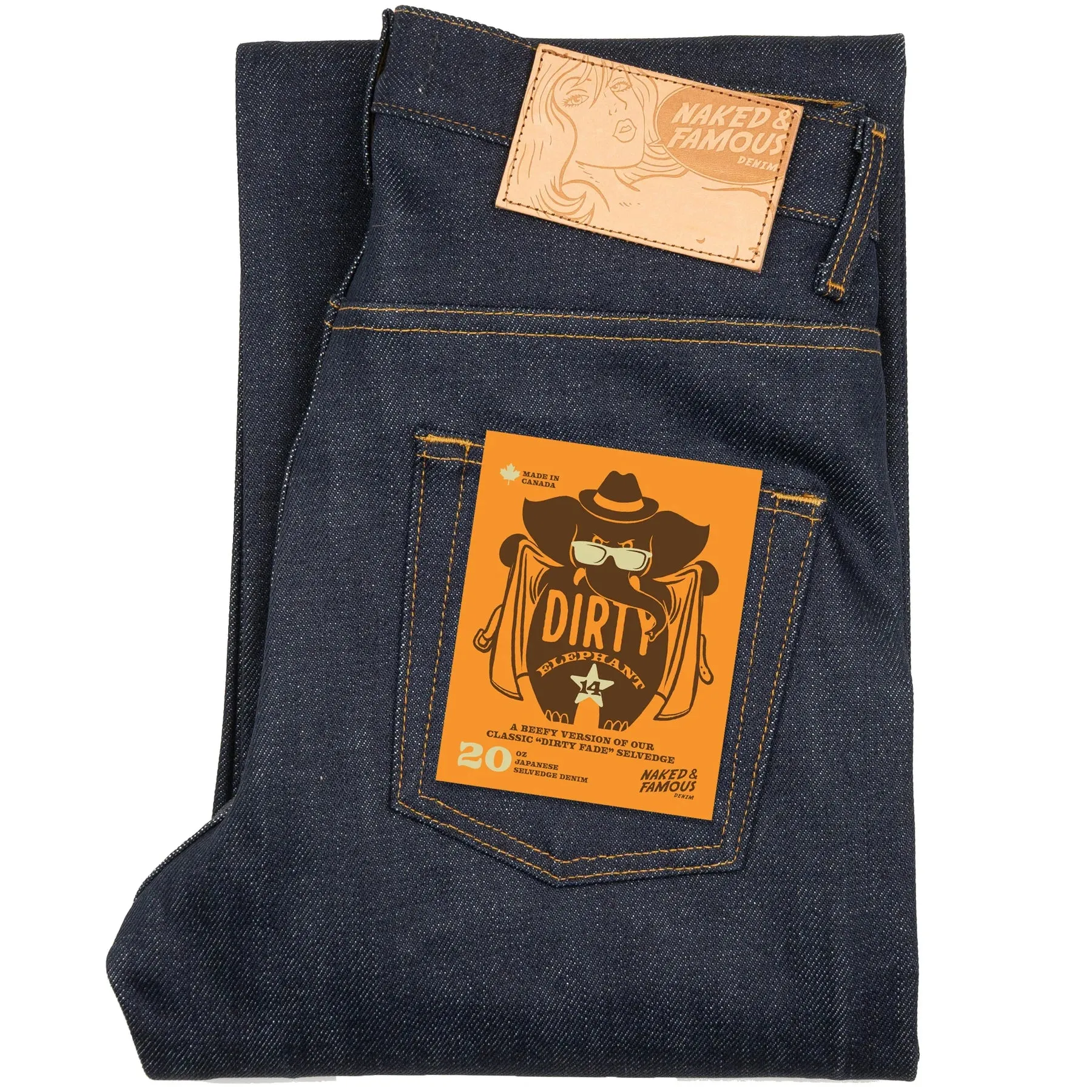 Naked & Famous - Strong Guy - Elephant 14 - Dirty Elephant sold by Dutil Denim