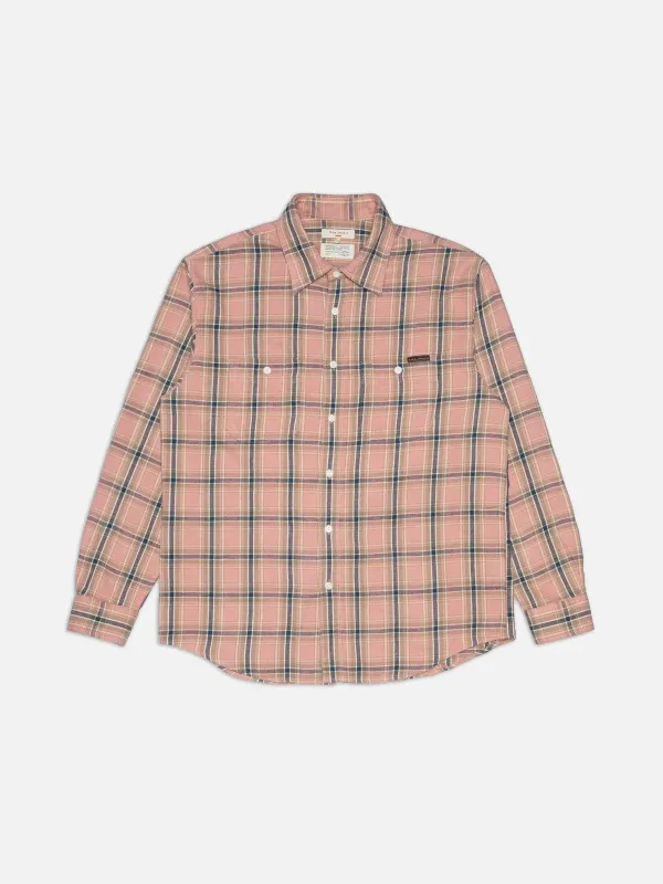 Nudie Jeans - Julian Worker Shirt - Pink Check sold by Dutil Denim