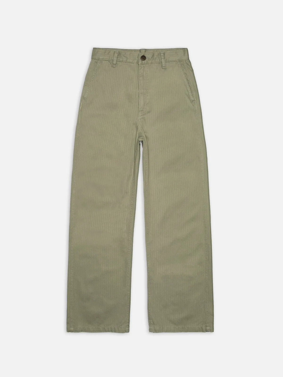 Nudie Jeans - Wendy Herringbone Pant - Pale Green sold by Dutil Denim