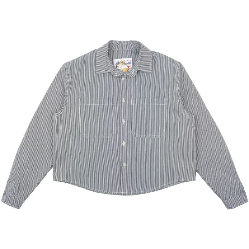 Naked & Famous - Princeton Shirt -Organic Hickory Stripe - Indigo made by Naked & Famous Denim