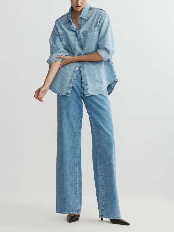 DL1961 - Addison Overshirt - Lt Rain sold by Dutil Denim