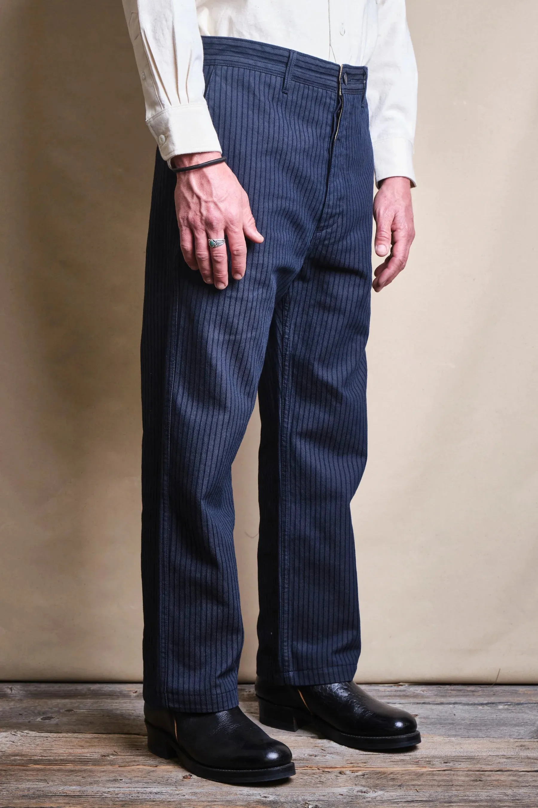 Freenote - Western Pant - Indigo Herringbone Dobby sold by Dutil Denim product image thumbnail 2