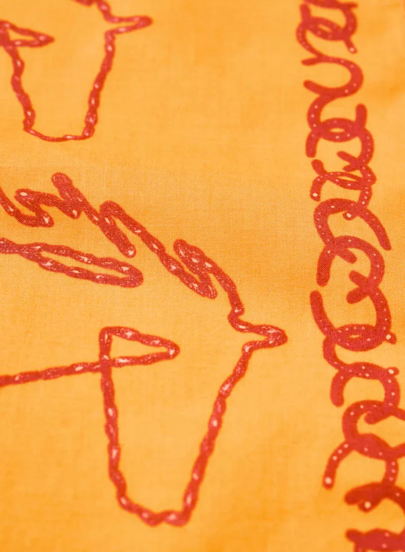 Samurai - Horse Motif Bandana - Orange sold by Dutil Denim product image thumbnail 3