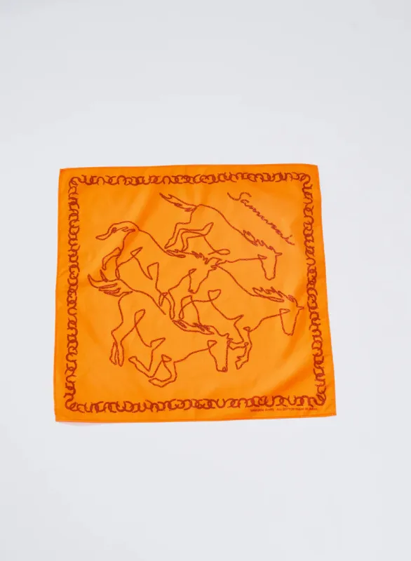Samurai - Horse Motif Bandana - Orange made by Samurai Jeans
