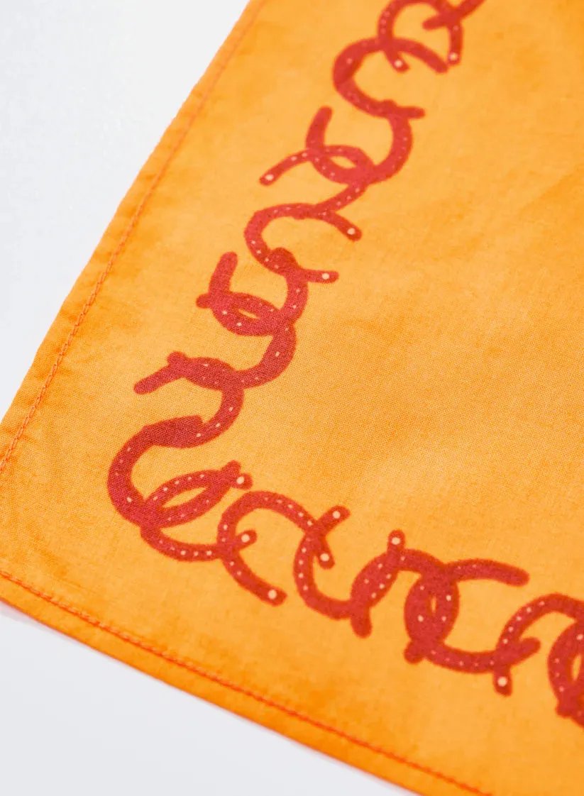 Samurai - Horse Motif Bandana - Orange sold by Dutil Denim product image thumbnail 2